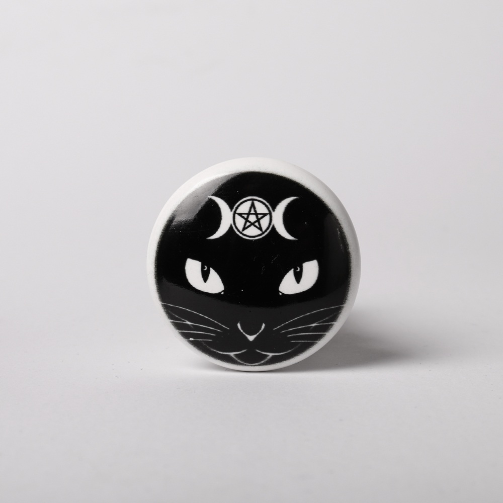 Alchemy - Triple Moon Cat Flaschenverschluss - Schwarz